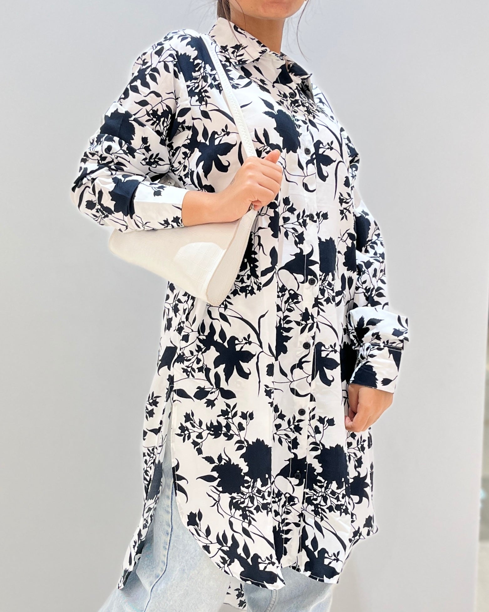 Black Flora Shirt